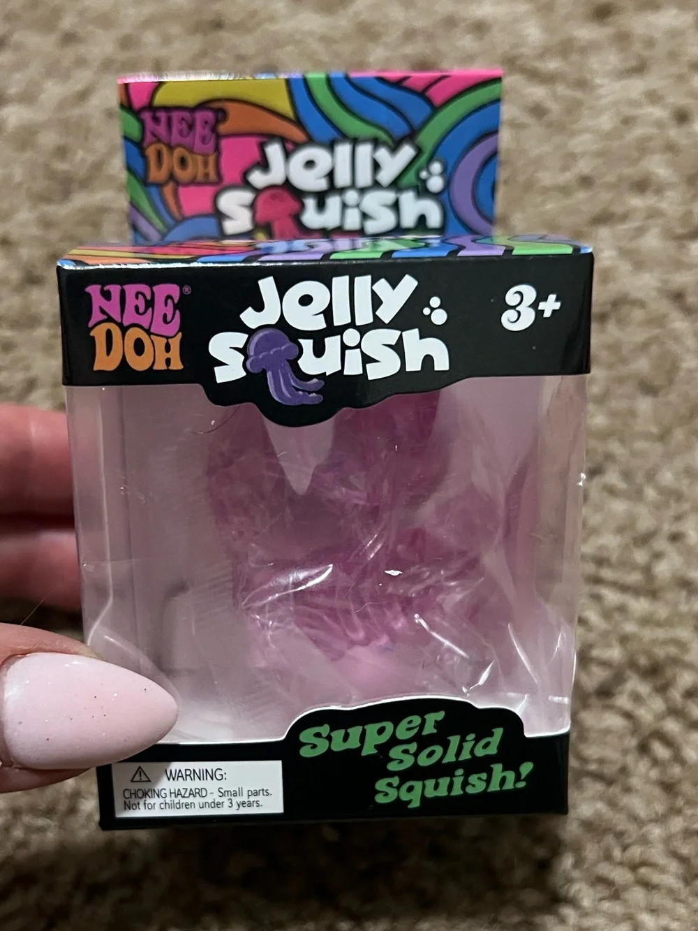 Viral Nee Doh Purple Jelly Squish Collectible Fidget Toy